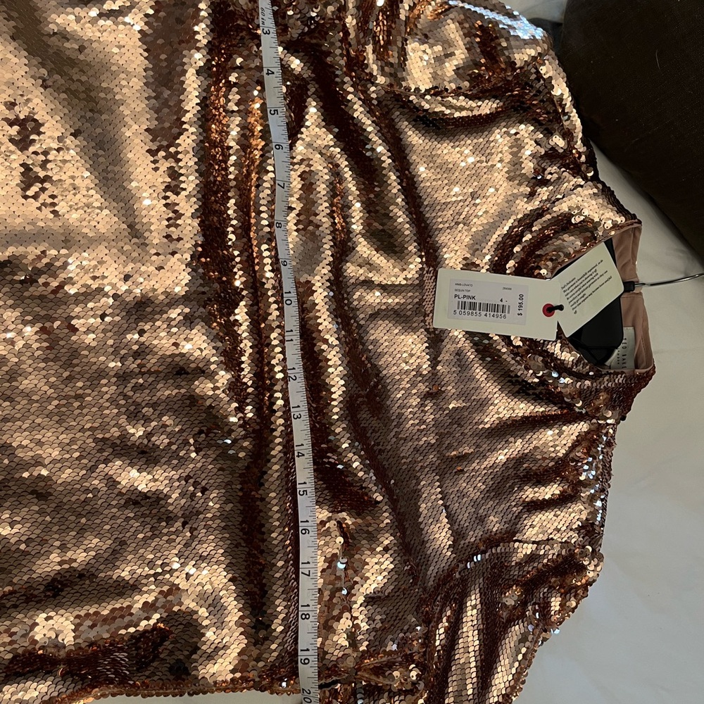 Ted Baker long sleeve sequin mock turtleneck top - Picture 6 of 6